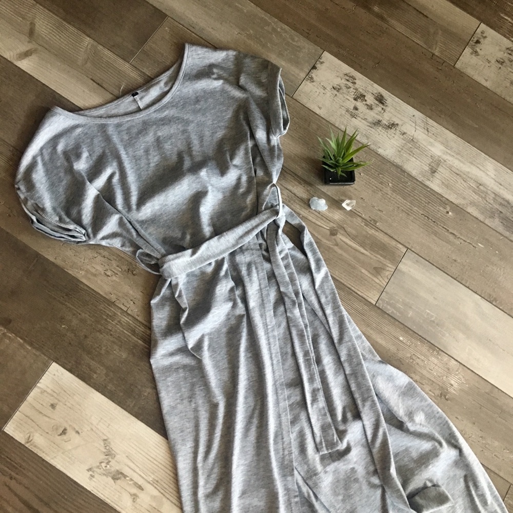 Grey wrap dress